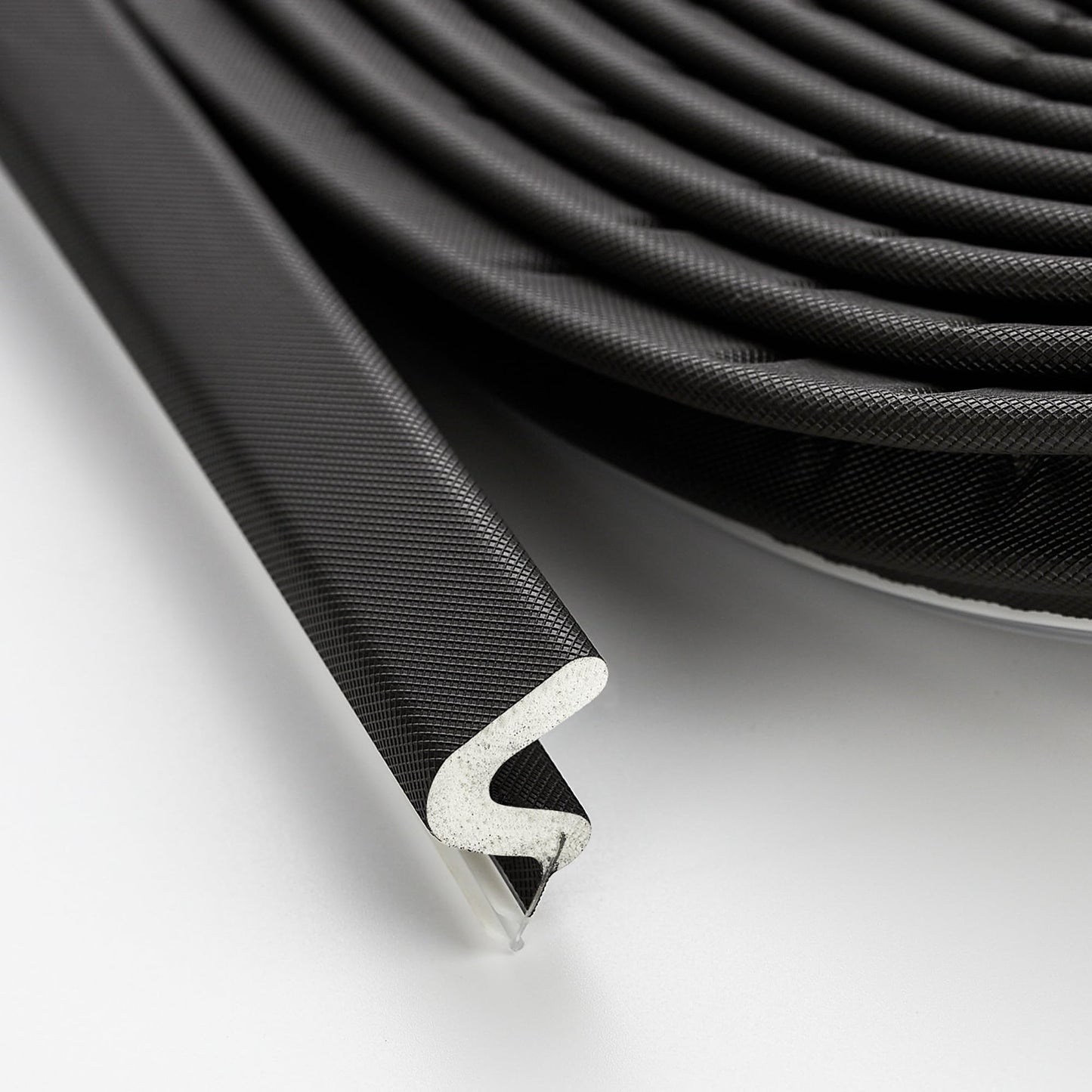 Weather Stripping Door Seal Strip - Soundproof Q-Shaped Foam for Exterior Door Frame, Large Gap Seal, Noise Cancelling, Easy to Install (Black, 26FT)