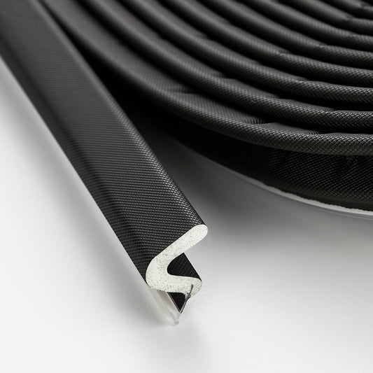 Weather Stripping Door Seal Strip - Soundproof Q-Shaped Foam for Exterior Door Frame, Large Gap Seal, Noise Cancelling, Easy to Install (Black, 26FT)
