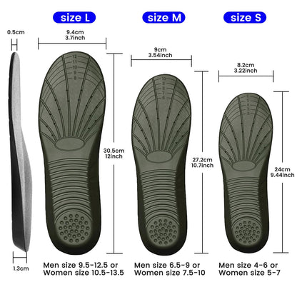 Shoe Insoles, Memory Foam Insoles, Providing Excellent Shock Absorption and Cushioning for Feet Relief, Comfortable Insoles for Men and Women for Everyday Use, M [US M: 6.5-9/W: 7.5-10]