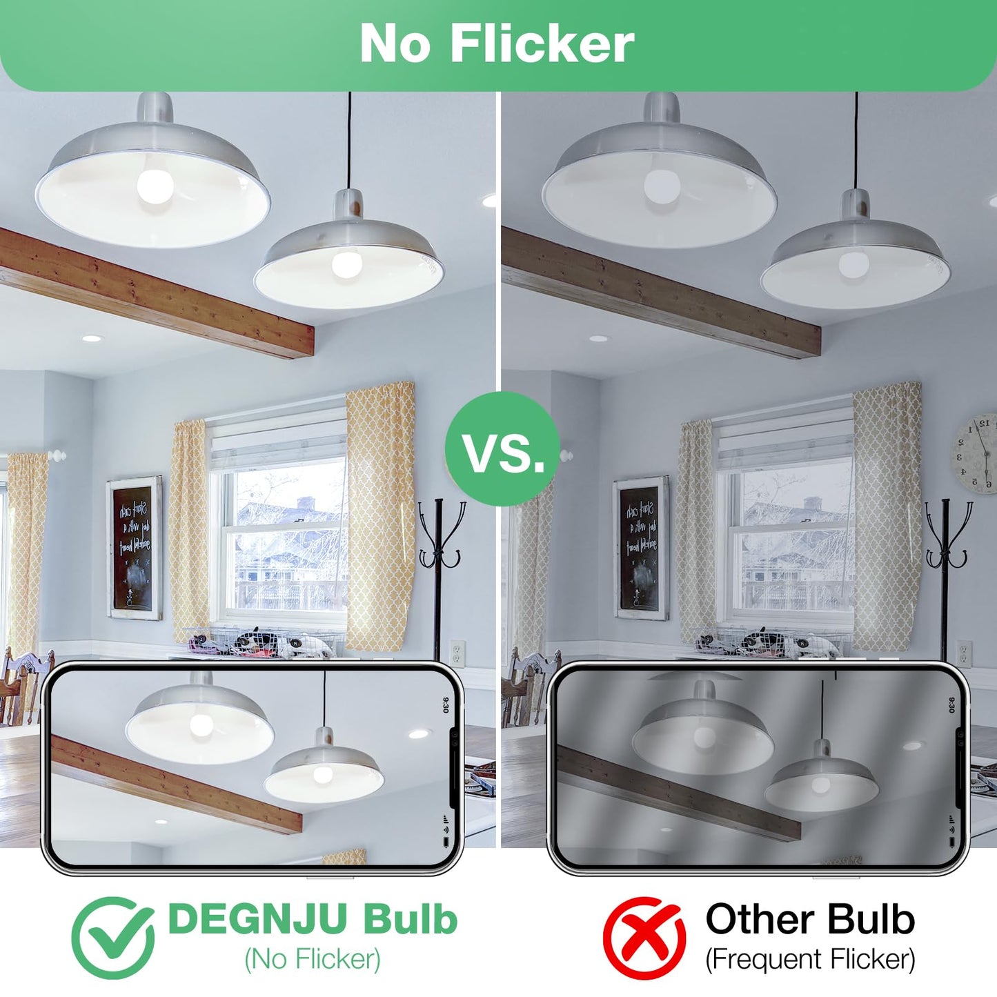 DEGNJU LED Light Bulbs, 100 Watt Equivalent LED Bulbs A19, 5000K Daylight, E26 Standard Base, 1500 Lumens, Non-Dimmable, 13W Bright White E26 Bulbs for Bedroom Home Office, 24 Pack