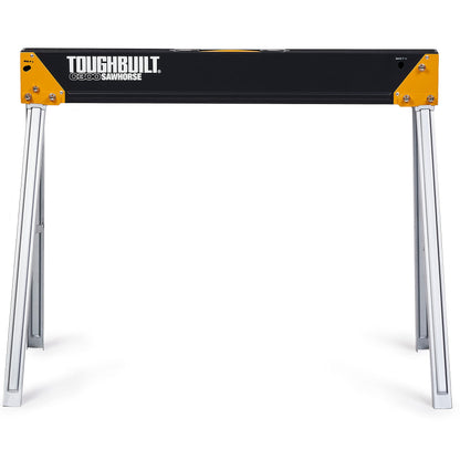 ToughBuilt - Folding Sawhorses/Jobsite Table - Sturdy, Durable, Lightweight, Heavy-Duty, 100% High Grade Steel, 1100lb Capacity, Easy Carry Handle - (TB-C300-2) - 2 Pack