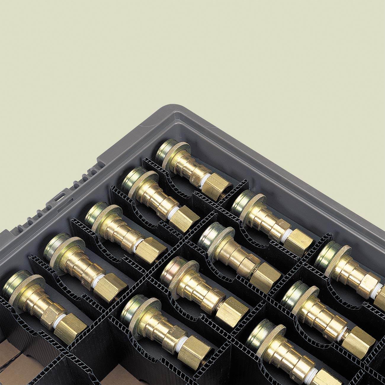 Buckhorn SW4815080201000 Plastic Straight Wall Storage Container Tote, (48-Inch x 15-Inch x 7-1/2-Inch), Light Gray