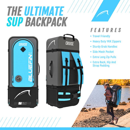 Bluefin SUP 10'8'' Inflatable Stand Up Paddle Board, Blue, Including Accessories & 5 Year Warranty