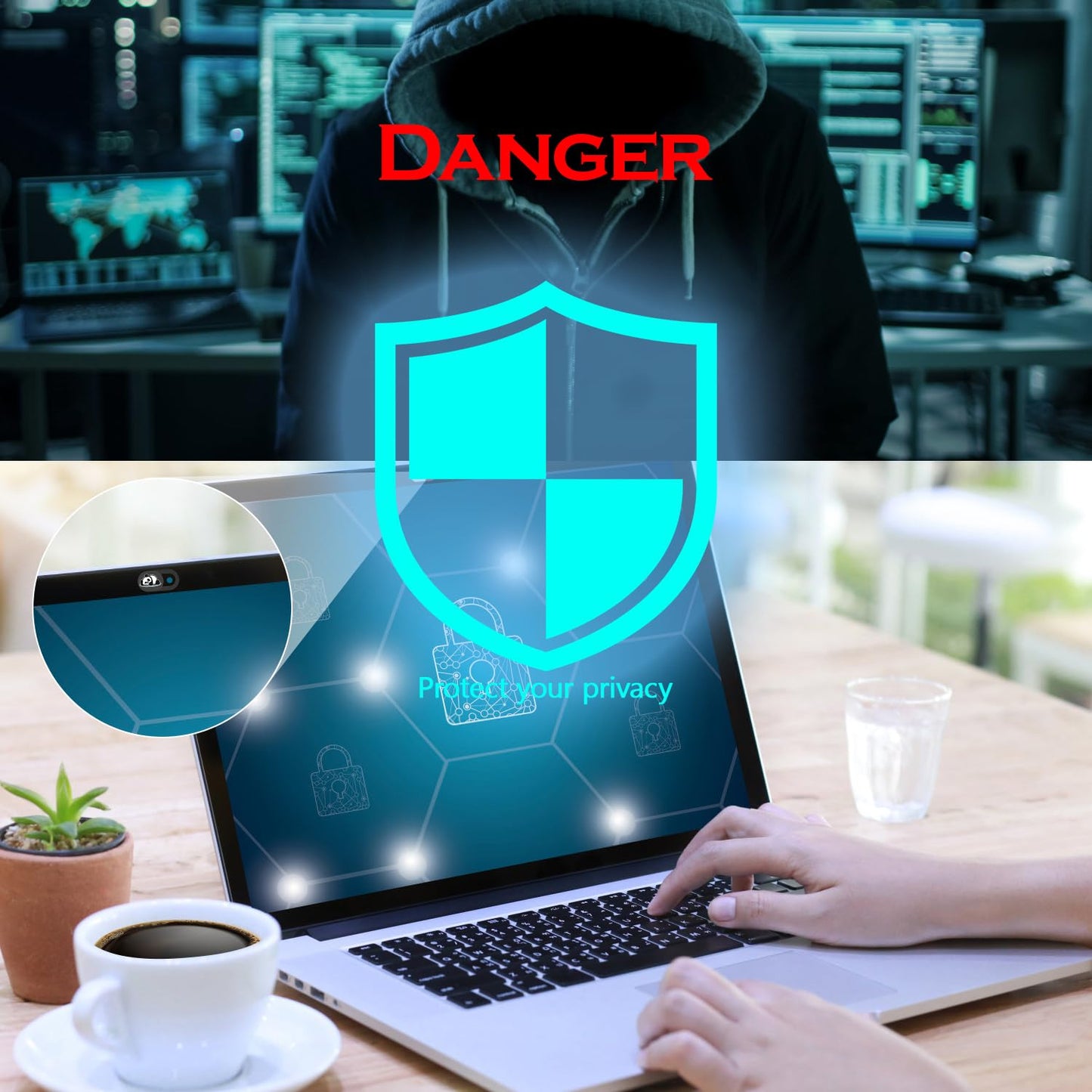 Webcam Cover, 0.02 inch Panda Laptop Camera Cover, Cute Accessories for Laptop PC iPhone iPad iMac MacBook Pro Air Computer Smartphone Tablet, Camera Cover Slide Protect Your Personal Privacy