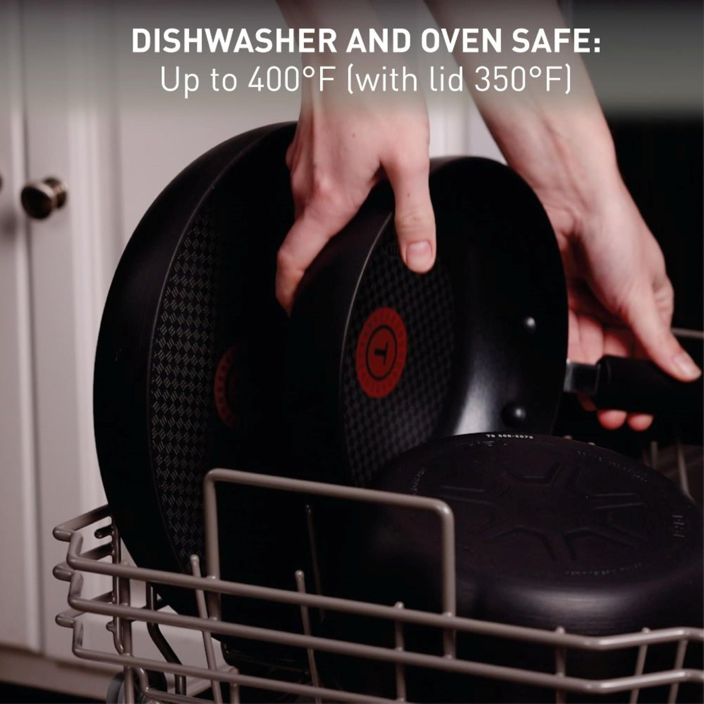 T-Fal Ultimate Hard Anodized Nonstick Fry Pan With Lid 12 Inch, Oven Broiler Safe 400F, Lid Safe 350F, Cookware, Pots and Pans, Kitchen Frying Pans, Skillets, Home, Dishwasher Safe, Black