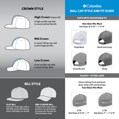 Columbia Unisex PHG Game Flag Mesh Ball Cap-High Crown, Grill Heather/Flax, XX-Large