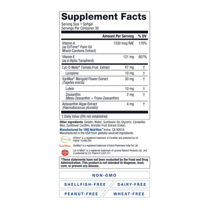 1MD Nutrition VisionMD Eye Vitamin CARMIS - with Lutein & Zeaxanthin | Supports Vision Health, Everyday Eye Strain, & Occasional Dry Eye | 90 Softgels (3-Pack)