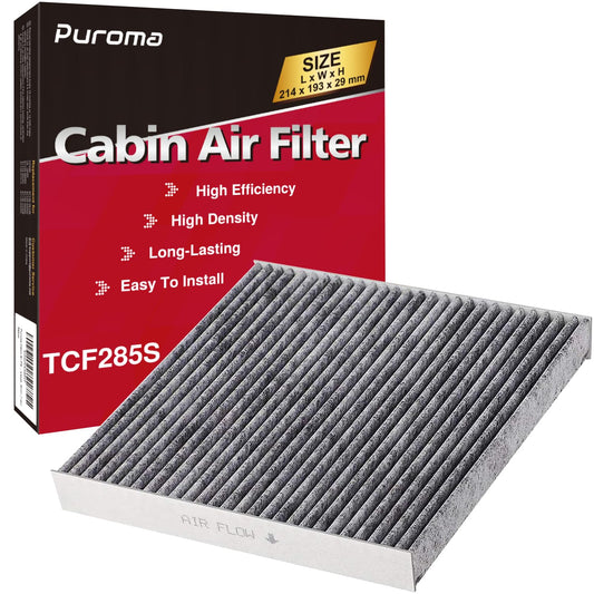 Puroma Cabin Air Filter with Activated Carbon, Compatible with CP285, CF10285, Toyota Camry, RAV4, Highlander, Corolla, Sienna, Tundra, Prius, 4Runner, Subaru Outback, Lexus, Scion, Land Rover, Jaguar
