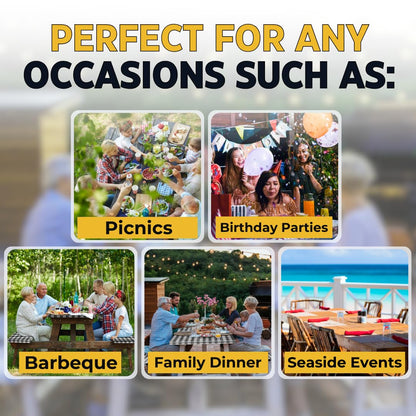 RNOONY Vinyl Fitted Picnic Table Cover with Bench Covers and Bag, 6ft Outdoor Waterproof Windproof Tablecloth with Elastic Edges. Camping RV Gear Campers Must Have 72x30 Inches 4 Pcs Set (Black)