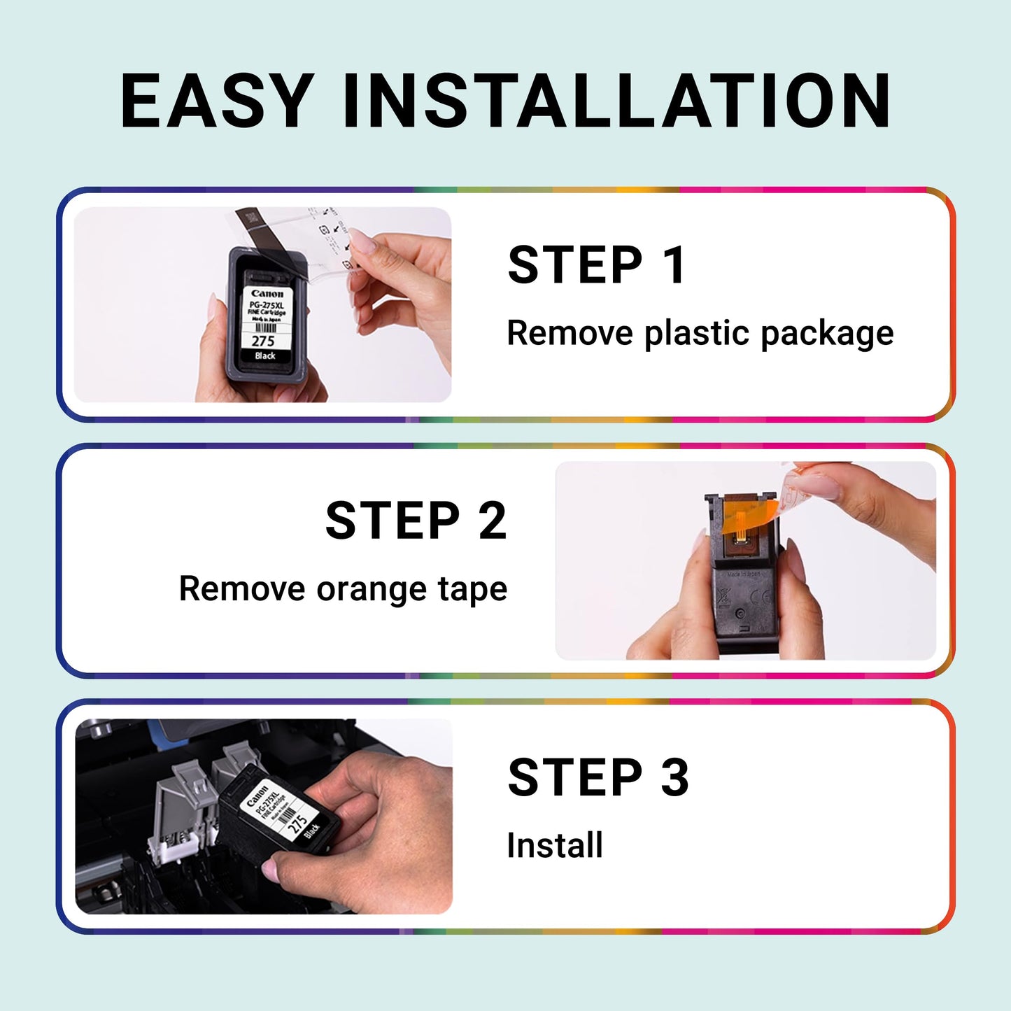 Canon PG-275 Genuine Black Ink Cartridge, Compatible with TS3520/3522, TR4720/4722, TS3720/3722