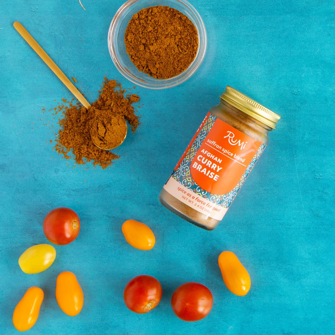 Rumi Spice - Afghan Curry Braise Spice Blend | Earthy & Rustic With Authentic Afghan Saffron (2.5 oz)