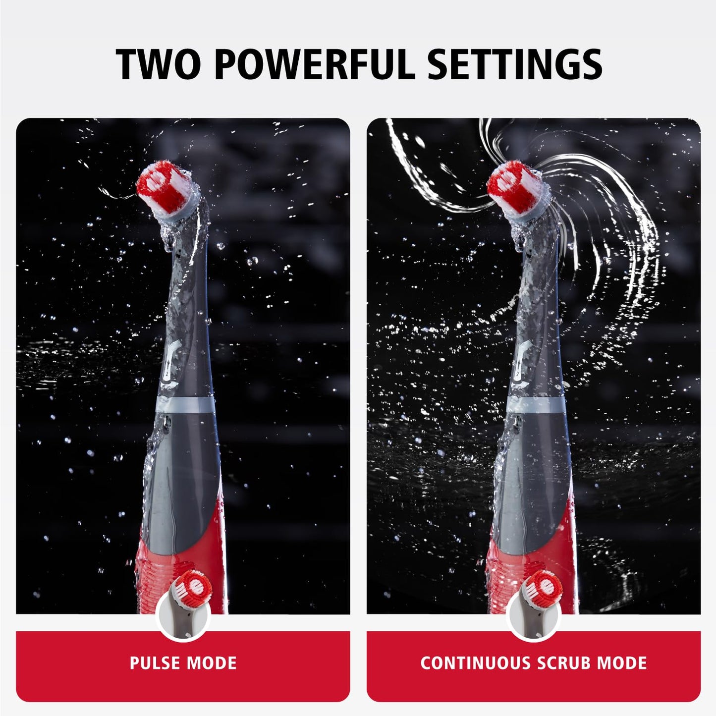 Rubbermaid Reveal Power Scrubber with Multi-Purpose Head, Cordless Electric Battery Powered Scrub Brush, Water Resistant, for Home/Kitchen/Bathroom/Grout/Tile/Shower/Tub