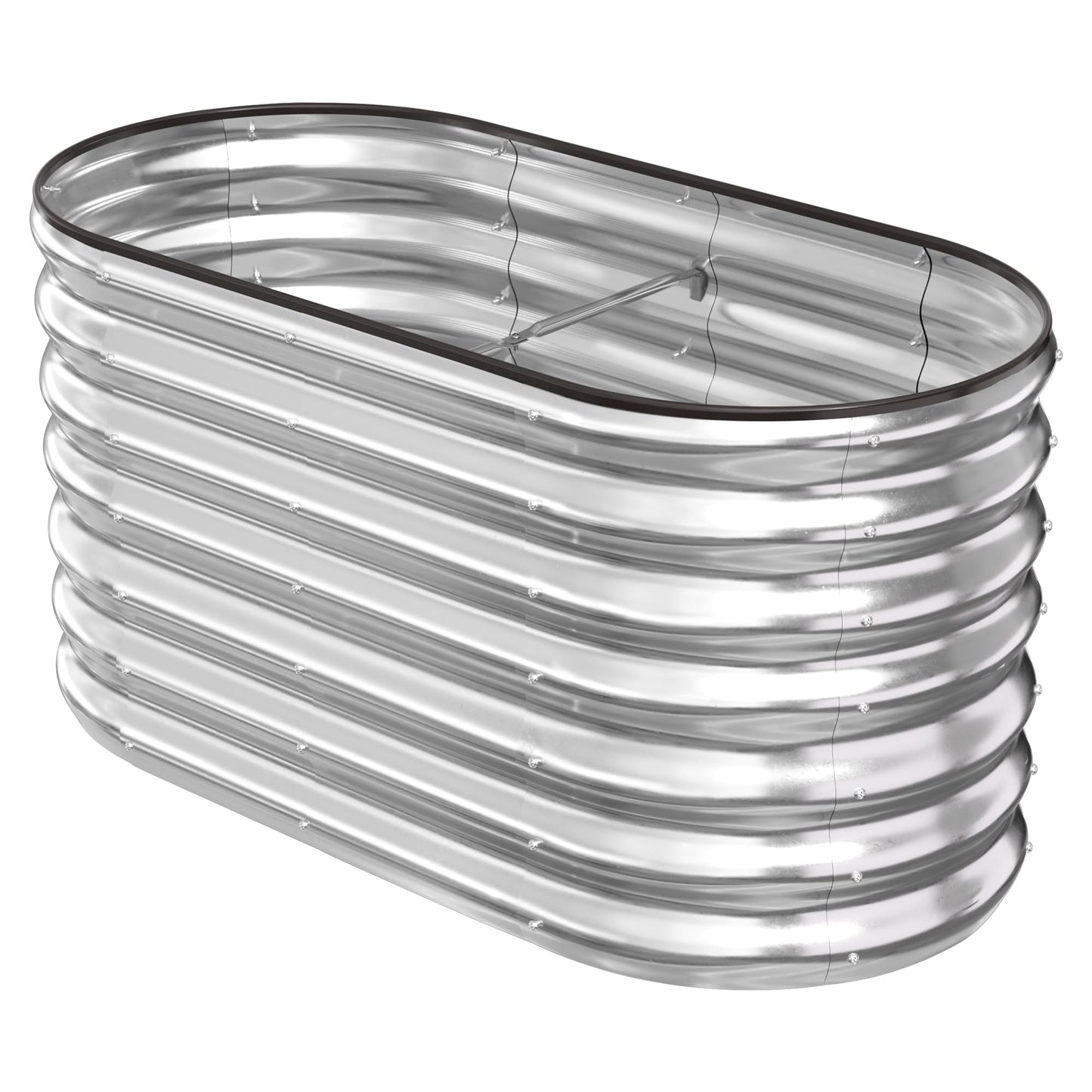 ENJOYBASICS Raised Garden Bed Kit, Galvanized Deep Root Planter 4x2x2ft Box Outdoor for Vegetables, Large Bottomless Metal Raised Bed for Gardening, Growing Broccoli, Beans, Fruits, Flower