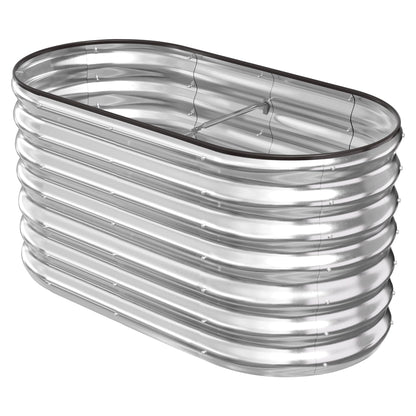 ENJOYBASICS Raised Garden Bed Kit, Galvanized Deep Root Planter 4x2x2ft Box Outdoor for Vegetables, Large Bottomless Metal Raised Bed for Gardening, Growing Broccoli, Beans, Fruits, Flower