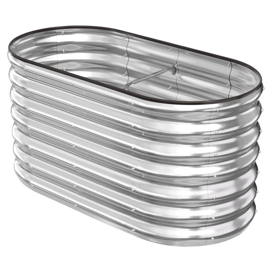 ENJOYBASICS Raised Garden Bed Kit, Galvanized Deep Root Planter 4x2x2ft Box Outdoor for Vegetables, Large Bottomless Metal Raised Bed for Gardening, Growing Broccoli, Beans, Fruits, Flower