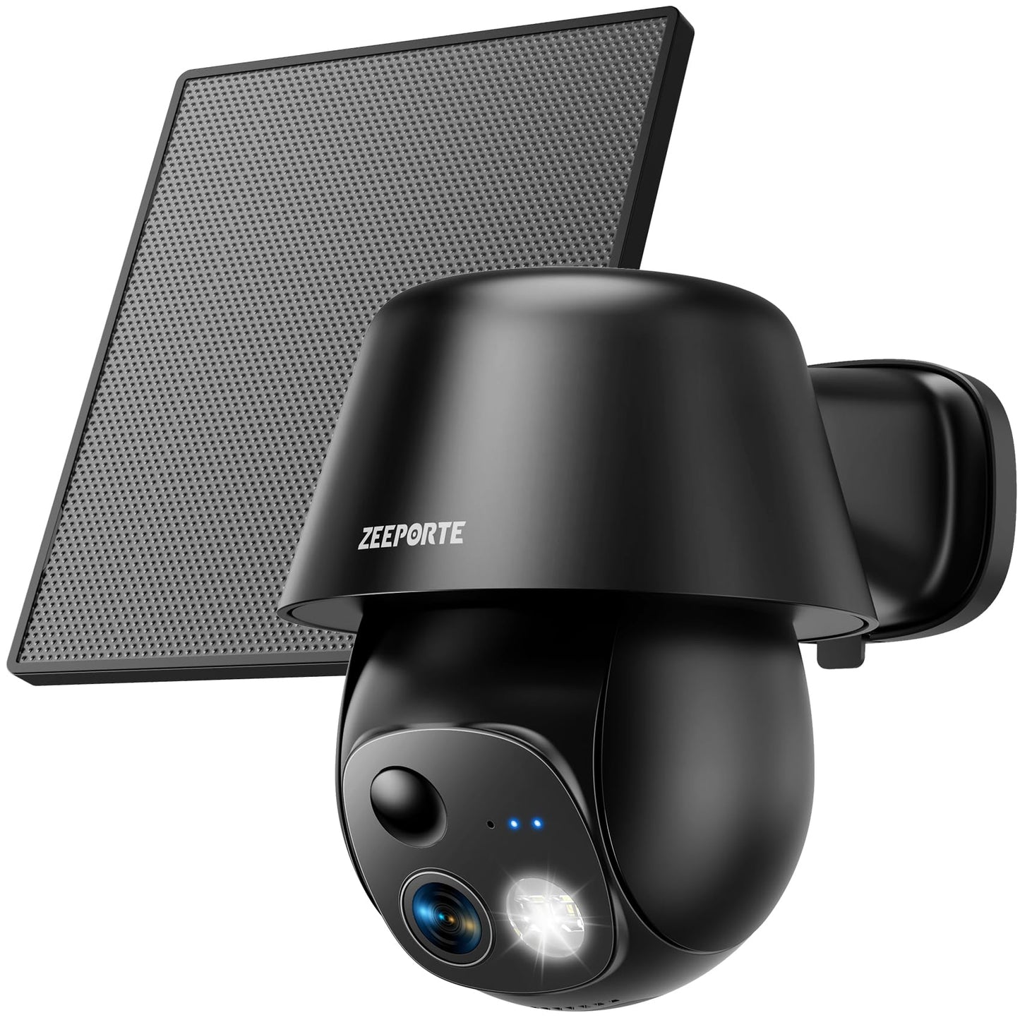 Solar Security Cameras Wireless Outdoor, 2K Pan/Tilt 360° View Solar/Battery Powered WiFi Cameras for Home Security with AI Motion Detection, Spotlight, 2-Way Audio, Siren, IP65, SD/Cloud Storage