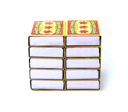 Swedish Match, Three Stars Safety Matches, 10 pack