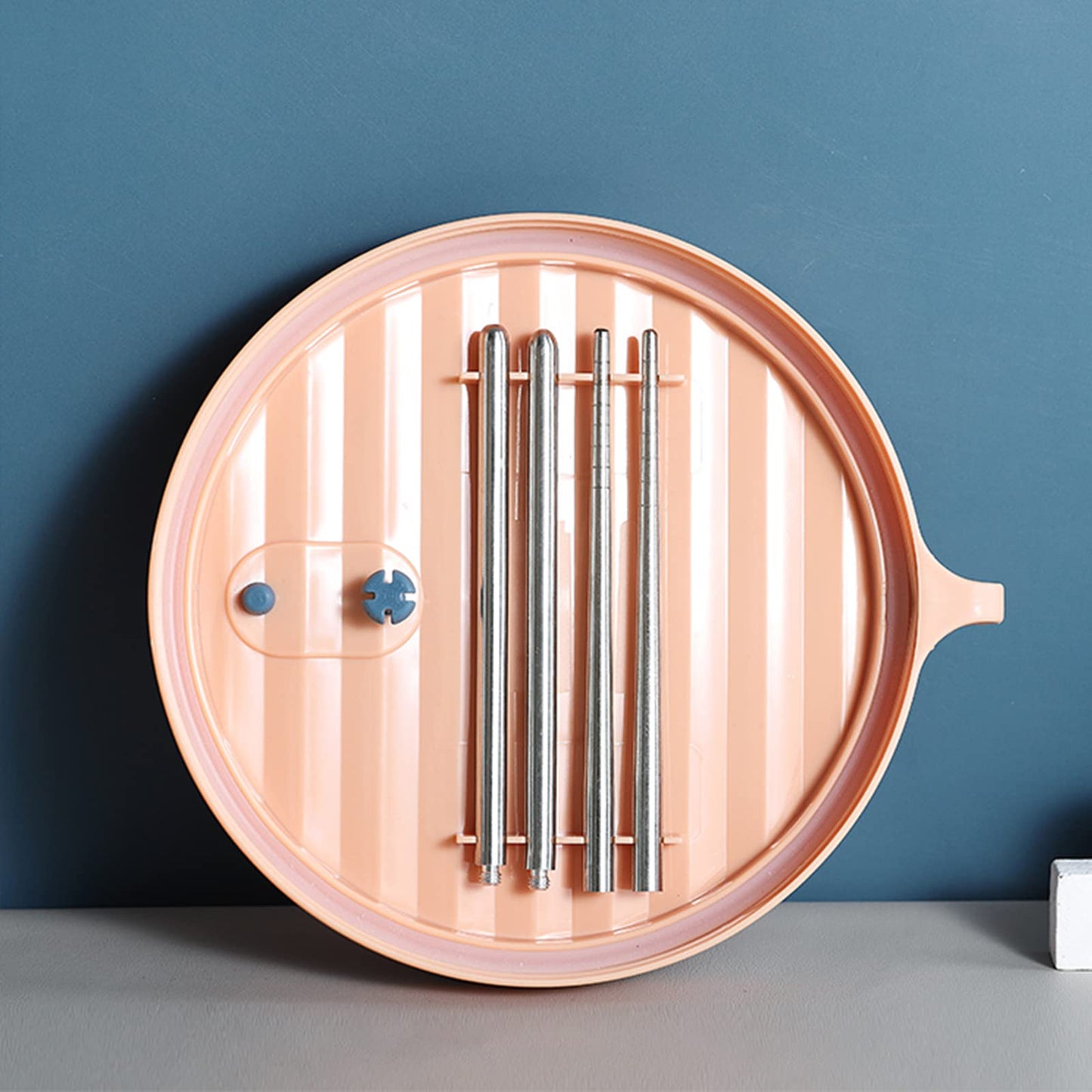 YCXXKJ Microwave Ramen Bowl Ramen Cooker with Handles Noodle Bowls with Lid and Chopsticks Dishwasher Safe for Home Office College Dorm Room(Pink & Blue)