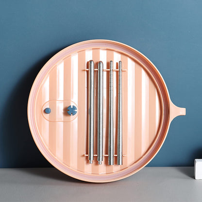 YCXXKJ Microwave Ramen Bowl Ramen Cooker with Handles Noodle Bowls with Lid and Chopsticks Dishwasher Safe for Home Office College Dorm Room(Pink & Blue)