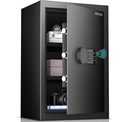 AEGIS Biometric Gun Safe with Silent Mode, 3.7 Cubic Feet Large Quick Access Security Safe with Fingerprint Scanner Money Safe Lock Box for Home Office Hotel