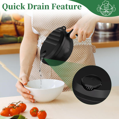 steo spce Large Ramen Bowl Set, 40 Oz Microwaveable Noodle Cooker with Leak-Proof Lids, Chopsticks, Spoon & Fork – Portable and Dishwasher Safe, Ideal for Home, Office, Dorm, or Gift Light (Black)