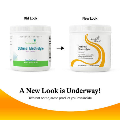 Seeking Health Optimal Electrolyte Powder, Berry Flavor, Healthy Energy and Endurance Support, Promotes Hydration and Healthy Muscles, Vegan and Vegetarian (30 Servings)*