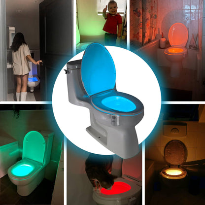 ToiLight The Original Toilet Bowl Night Light. Fun & Useful Bathroom Motion Sensor Tech Gadget. Funny Novelty Birthday Gift Idea. Stocking Stuffer for Him Her Guys Men Brother Mom