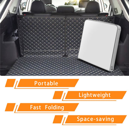 CampLand Outdoor Folding CampingTable with Aluminum Lightweight Height Adjustable with Storage Organizer Picnic Table for BBQ, Party, Camping (WhiteBig)