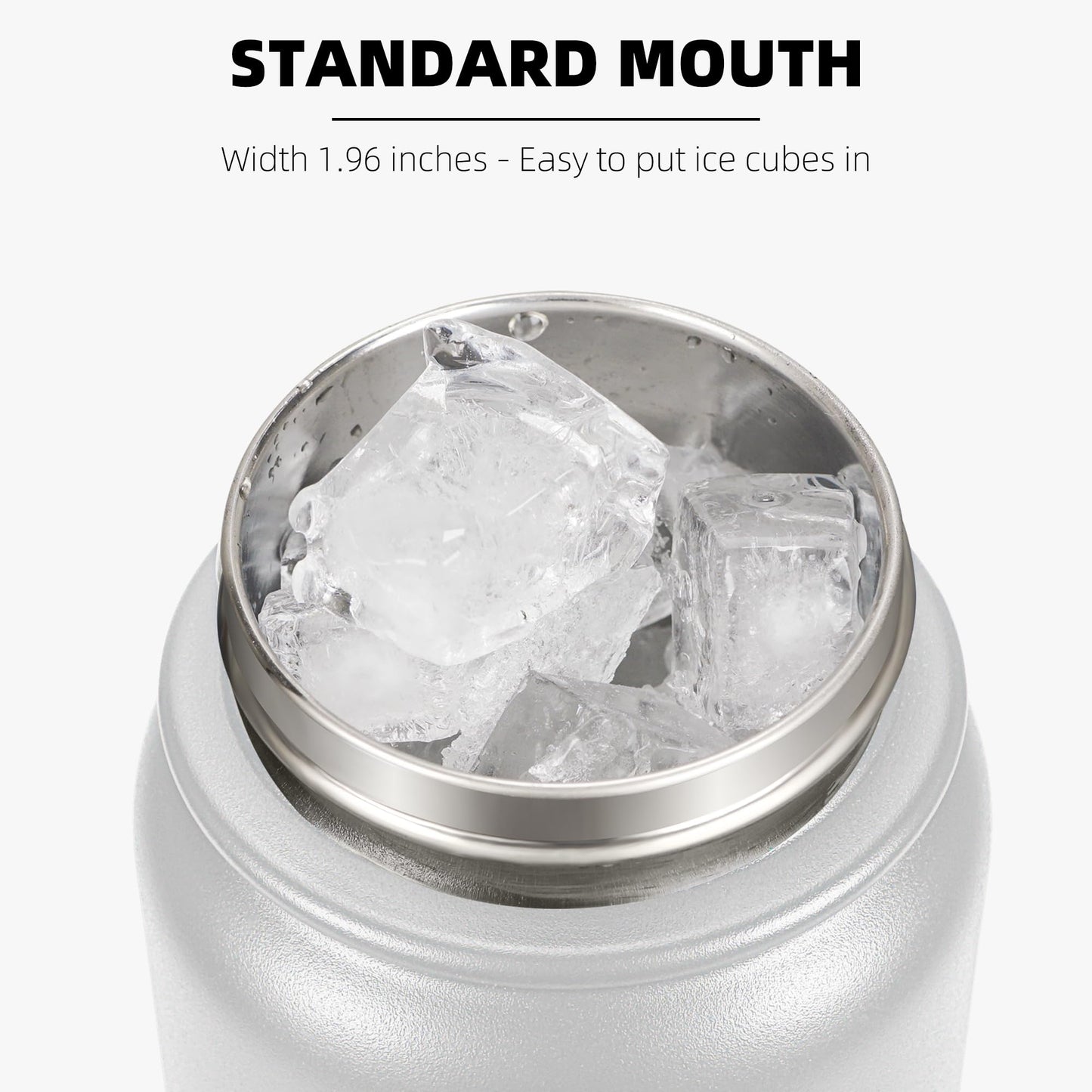 Fanhaw 20 Oz Insulated Stainless Steel Water Bottle with Chug Lid - Leak & Sweat Proof with Anti-Dust Lid (Green Blue)