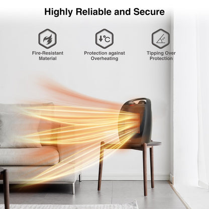 Small Portable Space Heater for Indoor Use - Lutntc 1500W Safe and Quiet Ceramic electric Heater Fan, Heat Up 200 Square Feet for Room, Office, Desk