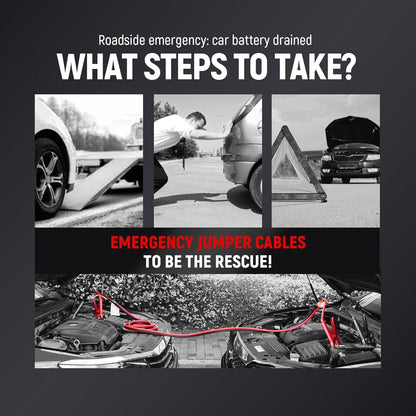 TOPDC 8 Gauge 12 Feet Jumper Cables for Car Battery, Heavy Duty Automotive Booster Cables for Jump Starting Dead or Weak Batteries with Carry Bag,(TD-P0812)