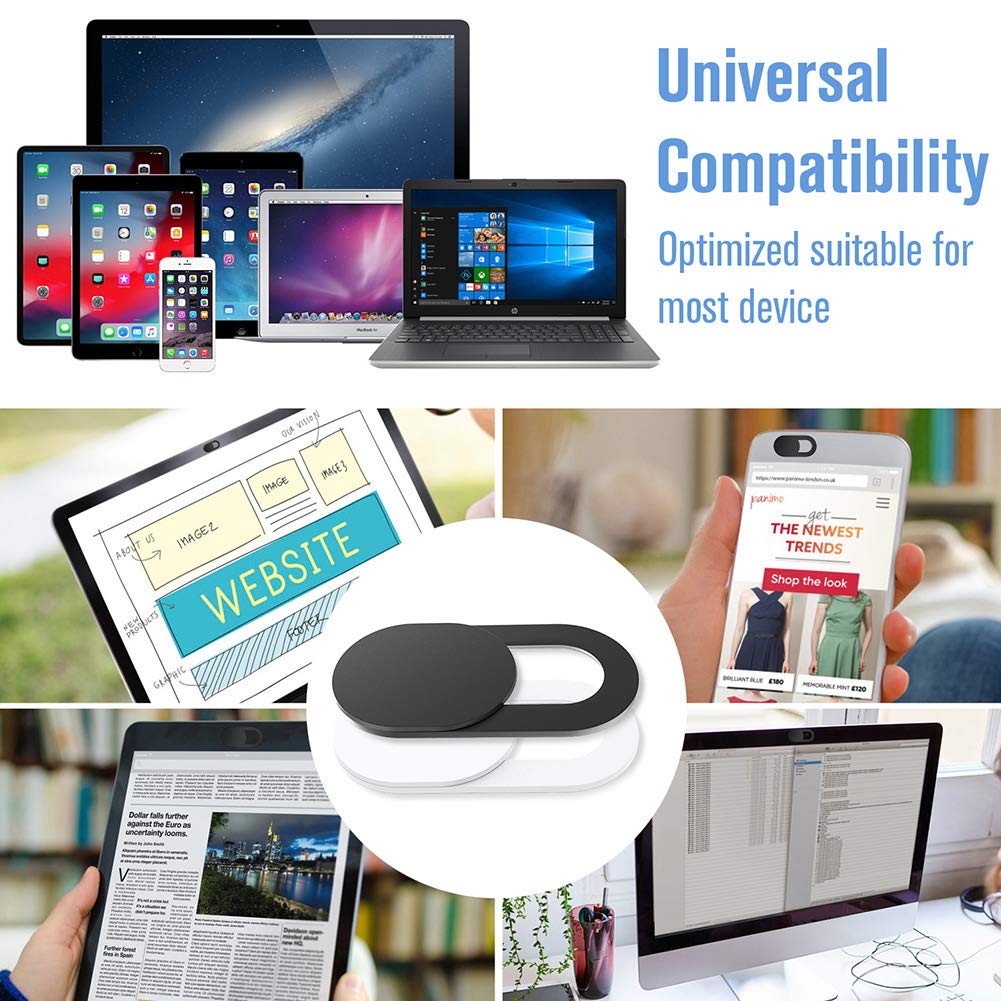 Webcam Cover Slide,[6 Pack] Ultra-Thin Laptop Web Camera Cover Compatible with MacBook,Laptop,PC,Computer,iMac,iPad, iPhone 6/7/8 Plus. 0.022in Thick Web Blocker Protect Your Privacy and Security