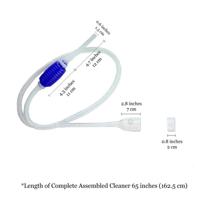 SunGrow Aquarium Fish Tank Gravel Cleaner Vacuum, Siphon Pump Aquarium Water Changer, Tank Cleaner, Syphon Cleaning and Water Changing Tools Kit with Priming Bulb, Aquarium Supplies, 65-inches