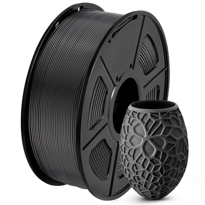 SUNLU PLA 3D Printer Filament PLA Filament 1.75mm, Neatly Wound 3D Printing Filament 1.75mm, Dimensional Accuracy +/- 0.02 mm, Fit Most FDM 3D Printers, 1kg Spool (2.2lbs), Black