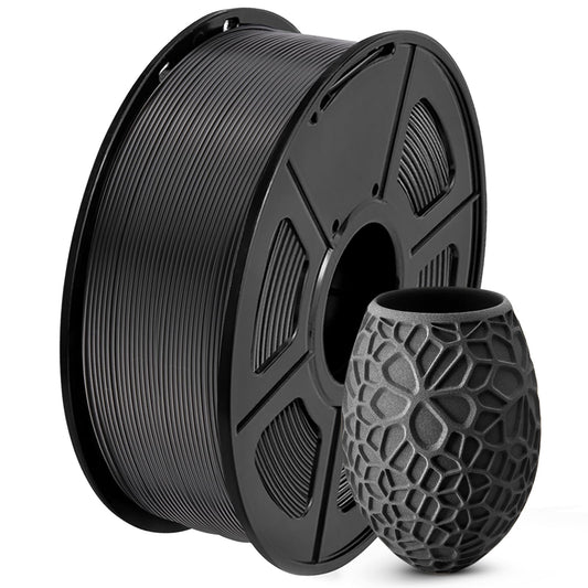 SUNLU PLA 3D Printer Filament PLA Filament 1.75mm, Neatly Wound 3D Printing Filament 1.75mm, Dimensional Accuracy +/- 0.02 mm, Fit Most FDM 3D Printers, 1kg Spool (2.2lbs), Black