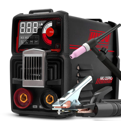 110V 135A Stick Welder Lift Tig Welder Digital Welding Machine with Overheat Protection,Electrode, Digital Screen, Quick Connector with Hot Start - MINI MMA Arc Welder with Lift TIG Torch