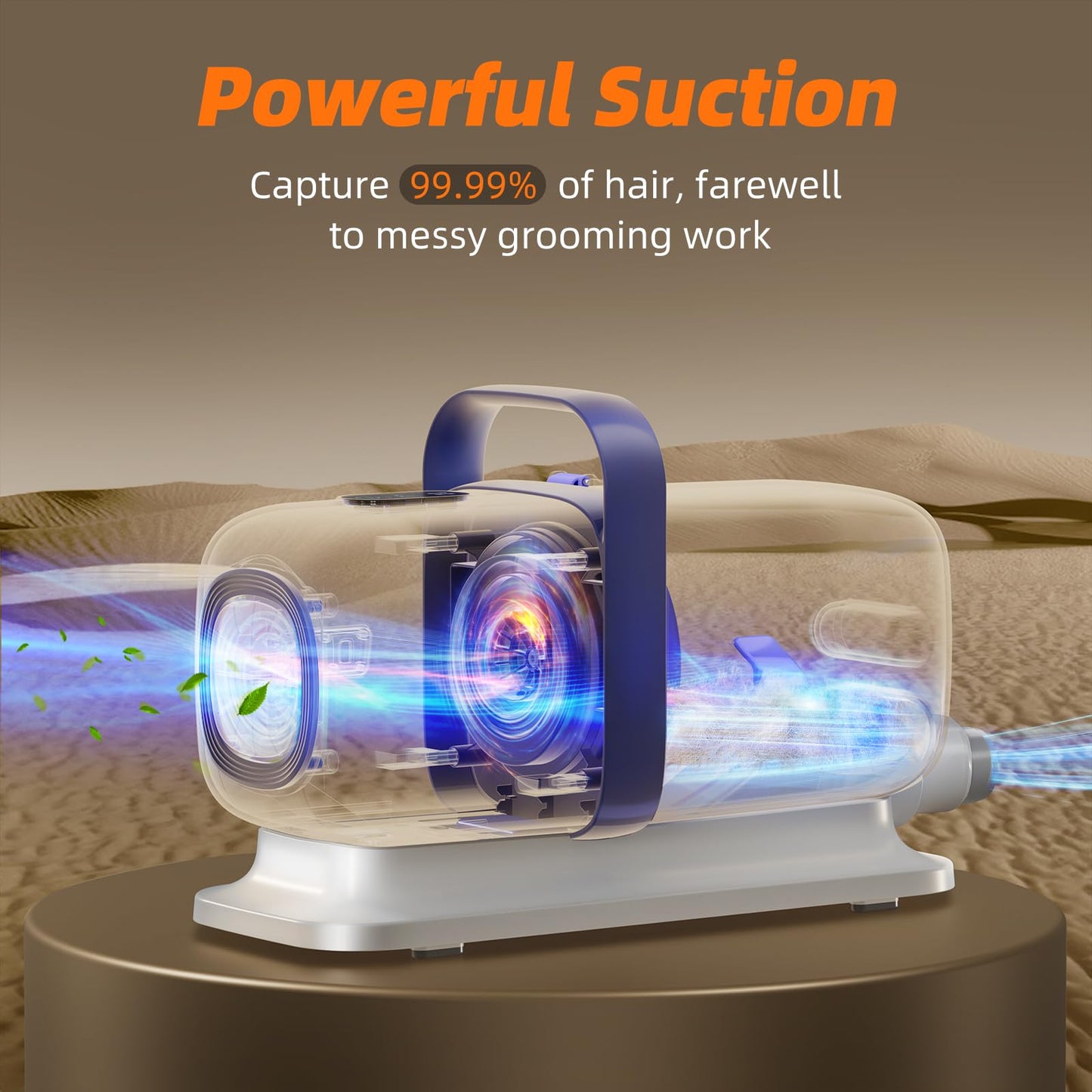 buenkee Dog Grooming Kit with Vacuum, All-in-One Pet Grooming Vacuum for Dogs and Cats, Low Noise Pet Hair Clipper & Shedding Brush, Dog Hair Remover, Cat Pet Groomer Set with Cleaning Brushes, White