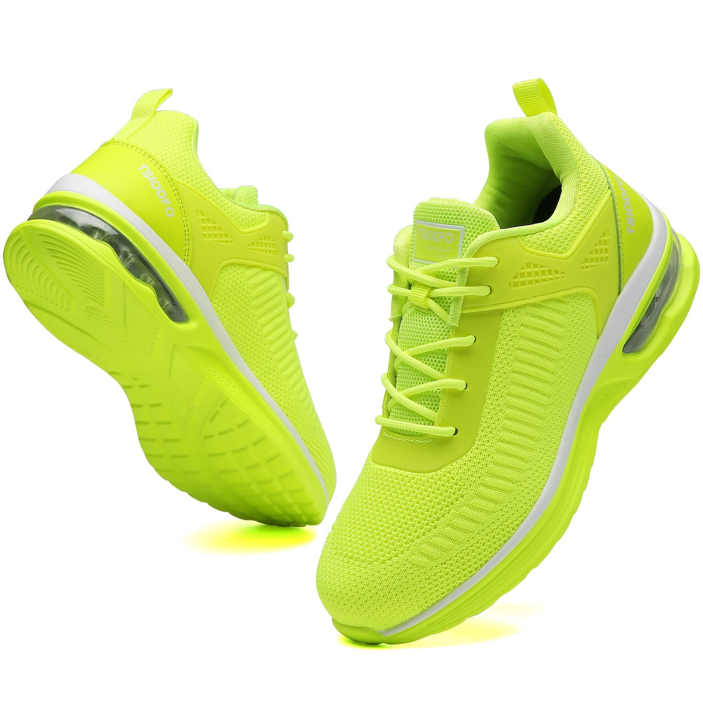 SKDOIUL Running Shoes for Women Sneakers Size 9.5 Fluorescent Green Athletic Tennis Walking Sneakers Woman Fashion Sport Gym Workout Shoes