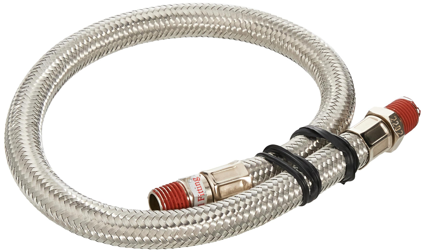 Viair 92804 18" Stainless Steel Braided Leader Hose without Check Valve