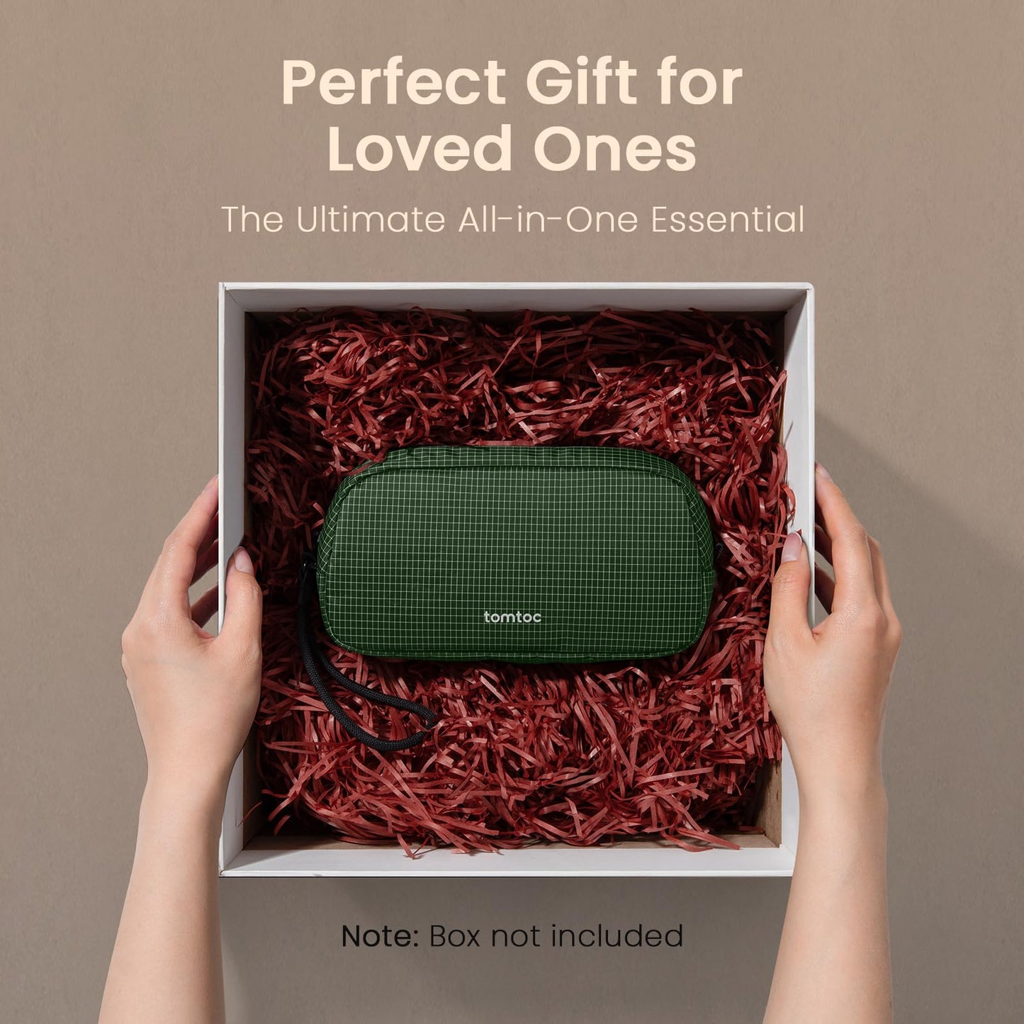 tomtoc Electronics Organizer Travel Case Performance, Water Resistant Bag Cable Tech Pouch Accessories, Carry Storage for Cord, Phone, Cables, Airpods, USB Flash Drive, Daily Items