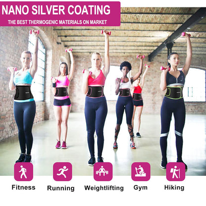 TESETON Plus Size Waist Trainer for Men Women, Waist Trimmer for Men Women, Sweat Belt Plus Size, Wraps for Belly Fat, Sauna Stomach Sweat Band Sport Fitness 01 Black XL