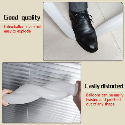 100Pcs clear 260 Balloons Clear Long Skinny Latex Balloon for Animal Ballons, Premium Quality Balloons for Beginners Baloons Making Kid's Carnivals Party Decoartion