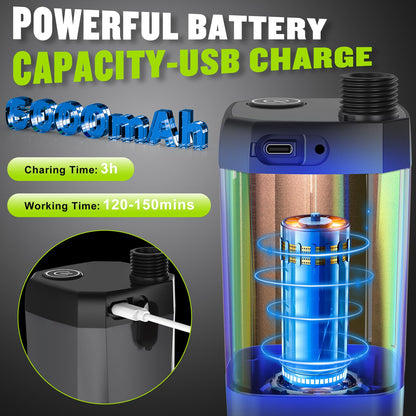 Spopal Portable Shower for Camping, [Long-Lasting] 6000mAh Rechargeable Camping Shower with Intelligent LED Display, 4 Spray Modes, IPX7 Waterproof Outdoor Camp Pump for Hiking, Travel, Car, Pet