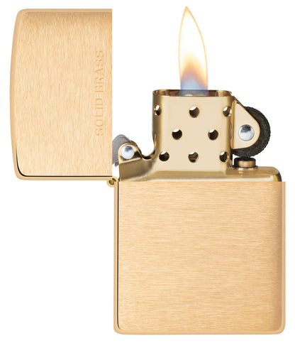 Zippo Classic Brushed Solid Brass Pocket Lighter