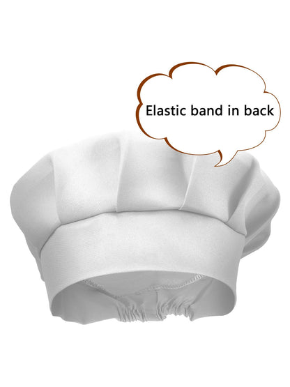 SATINIOR 8 Set Kids Apron and Chef Hat Set Kids Apron with 2 Pockets Adjustable for Boys Girl's Cooking Baking Painting