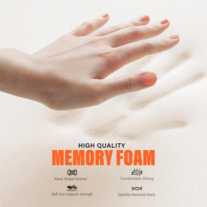 WAOAW Seat Cushion, Office Chair Cushions Butt Pillow for Car Long Sitting, Memory Foam Chair Pad for Back, Coccyx, Tailbone Pain Relief, Car Seat Cushion, Gifts for Men Women (Black)