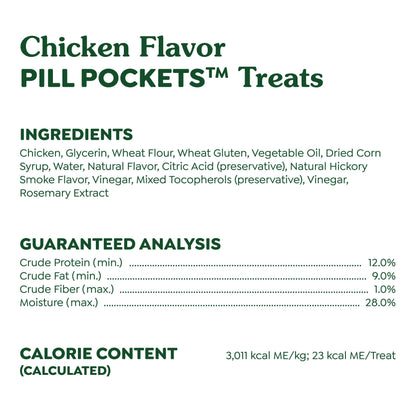 Greenies Pill Pockets for Dogs Large Size, Soft Dog Treats, Chicken Flavor, 15.8 oz. Pouch (60 Treats)