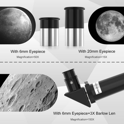 ToyerBee Telescope for Adults & Kids, 70mm Aperture Astronomical Refractor Telescopes for Astronomy Beginners (15X-150X), 300mm Portable Telescope with an Phone Adapter & A Wireless Remote