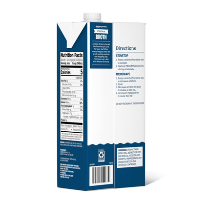 Amazon Grocery, Chicken Broth, 32 Oz (Previously Amazon Fresh, Packaging May Vary)