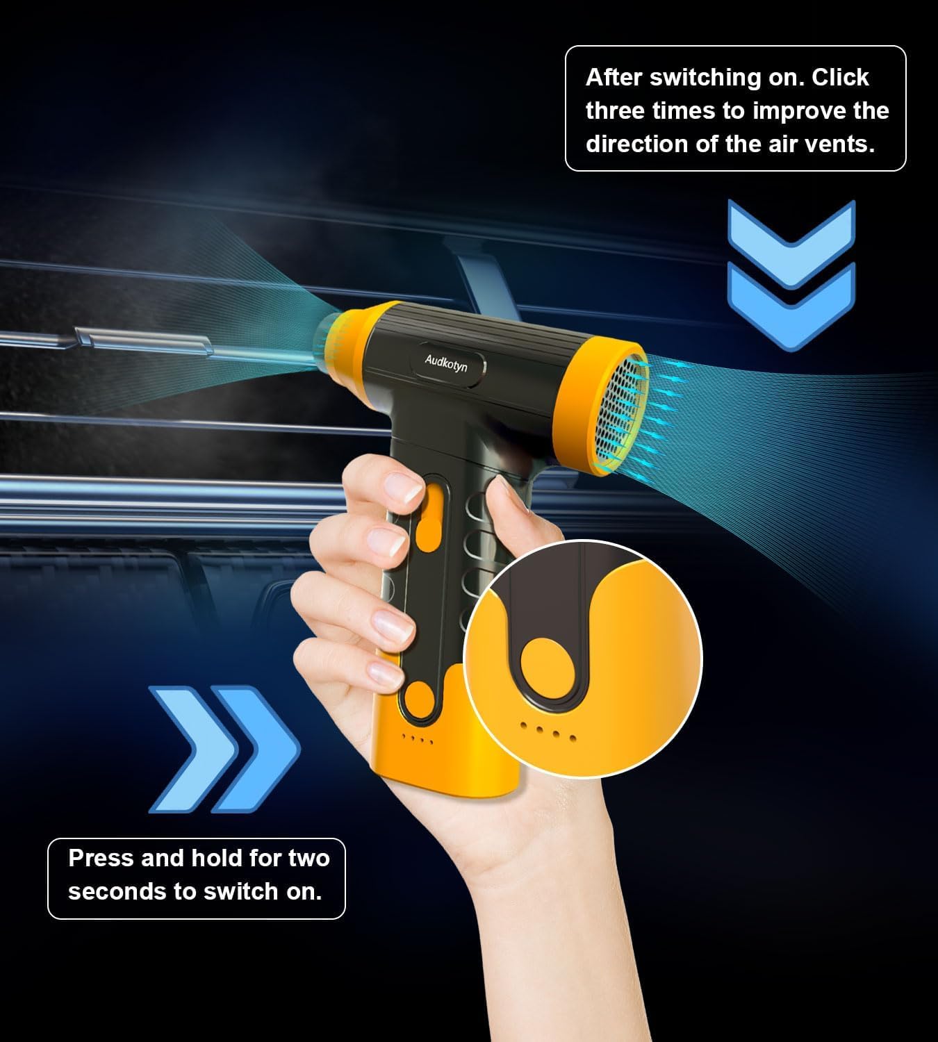 Cordless Electric Compressed Air Duster - 150000 MRP Electric air Blower for Cleaning Keyboard, PC, Cameras, Electric Air Pump for Inflatable Cushions, Air Mattress Beds, Boats, Swimming Ring